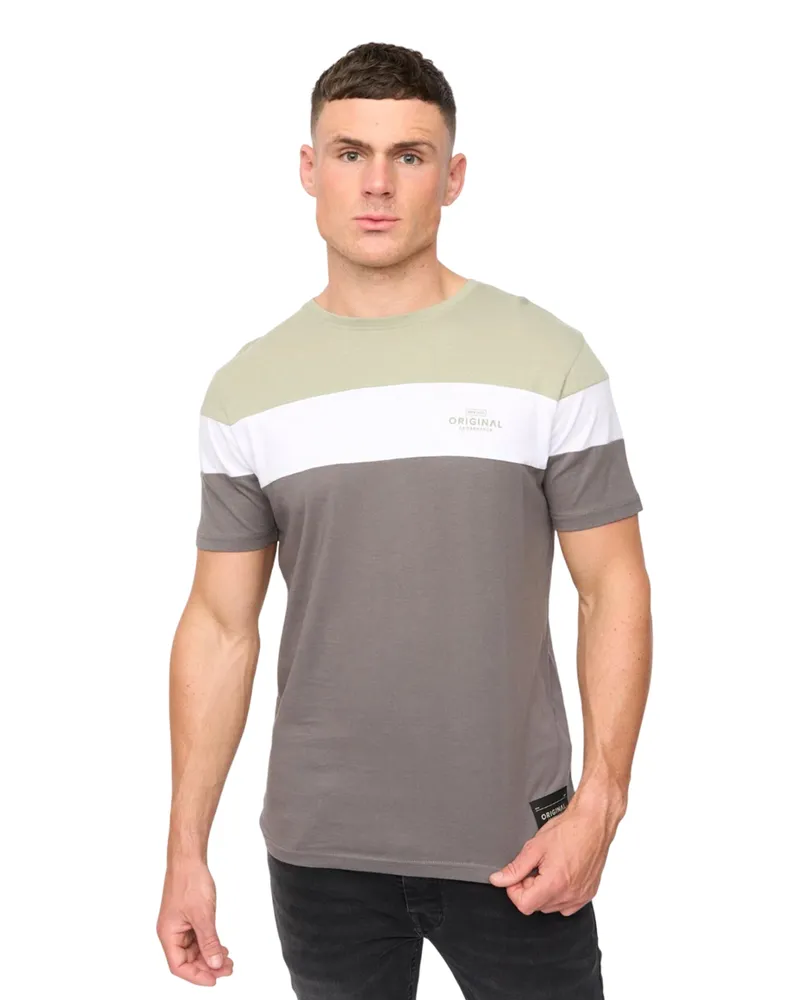 CrossHatch Pattermay" T-Shirt für Herren (Helles Oliv Oliv