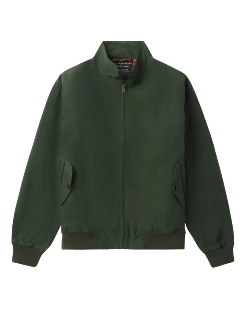 Fred Perry Made In England Gewachste Harrington-jacke In Nachtgrün Dunkelgrün