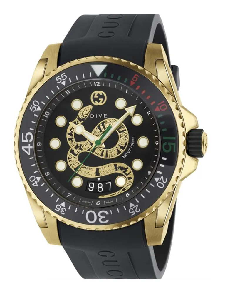 Gucci YA136219 Tauchen Herrenuhr Schwarz