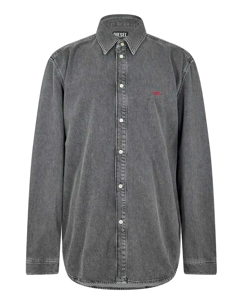 Diesel D-Simply" Hemd für Herren, Denim, Langärmlig (Grau Grau