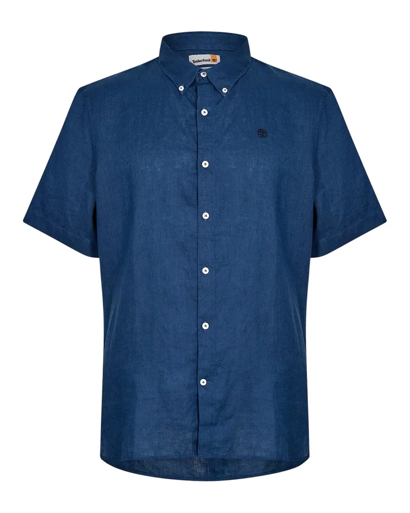 Timberland Mill Brook" Button-Down-Hemd für Herren, Mit Kragen, Leinen (Dunkles Jeansblau Blau