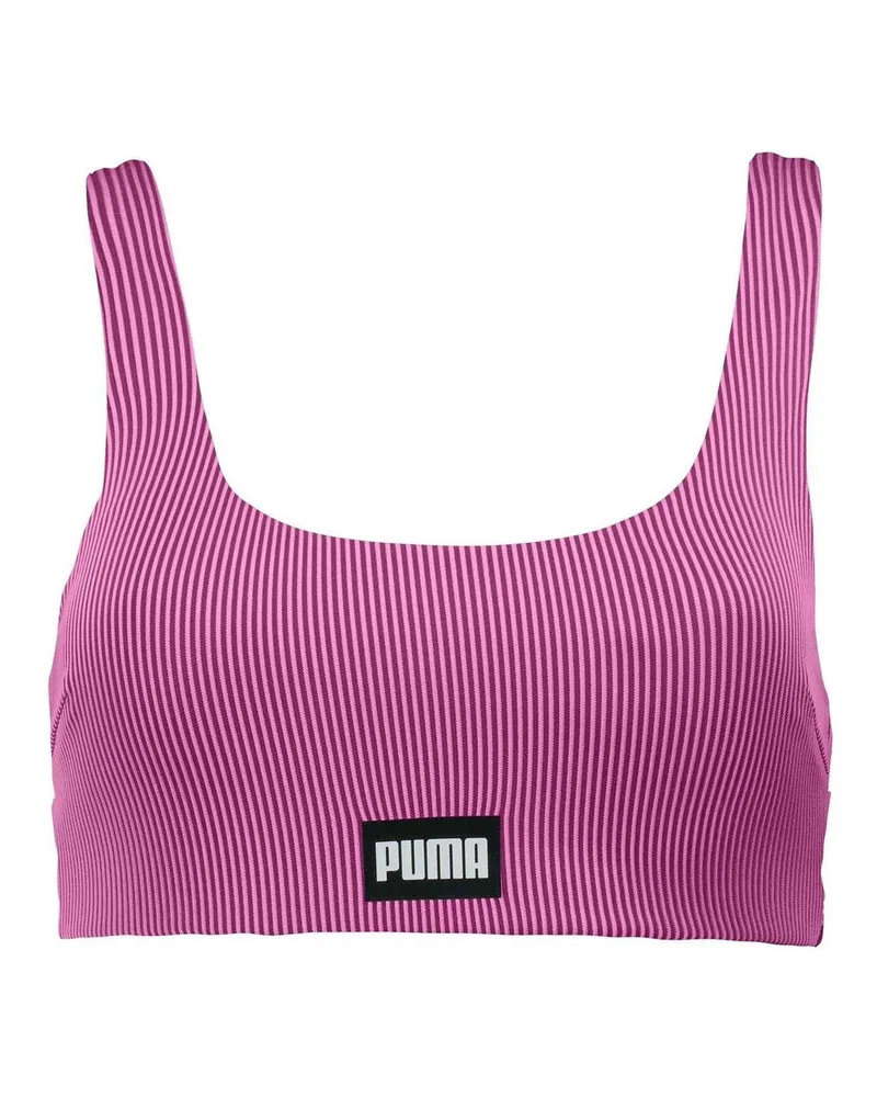 Puma Bikini Oberteil für Damen, Runder Auschnitt (Pink Rosa