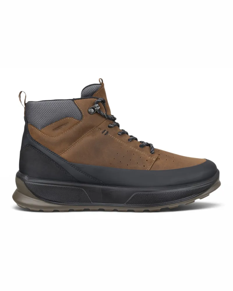 Ecco Herren Wasserdichte schwarze beige Leder-Wanderschuhe für den Garten – Byway 2.0 Cognac