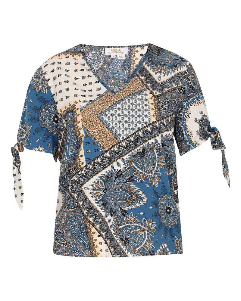 Usha Bluse Frauen blau mehrfarbig Blau