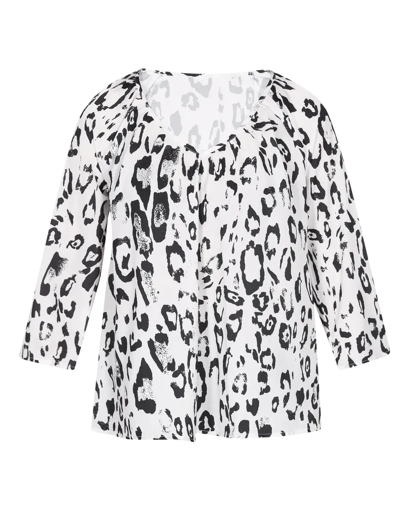 FAINA Bluse Frauen weiß-schwarz Weiß