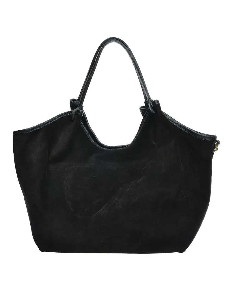 Anna Luchini Schwarz Rindsledertasche Schwarz
