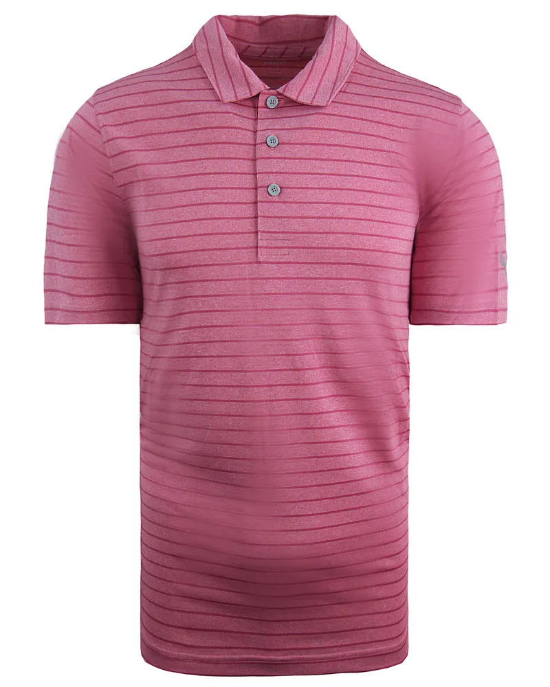 Puma Trockenzellenleistung Anpassungsanpassung Rotationsstreifen Rose Mens Polohemd 577974 23 Rosé