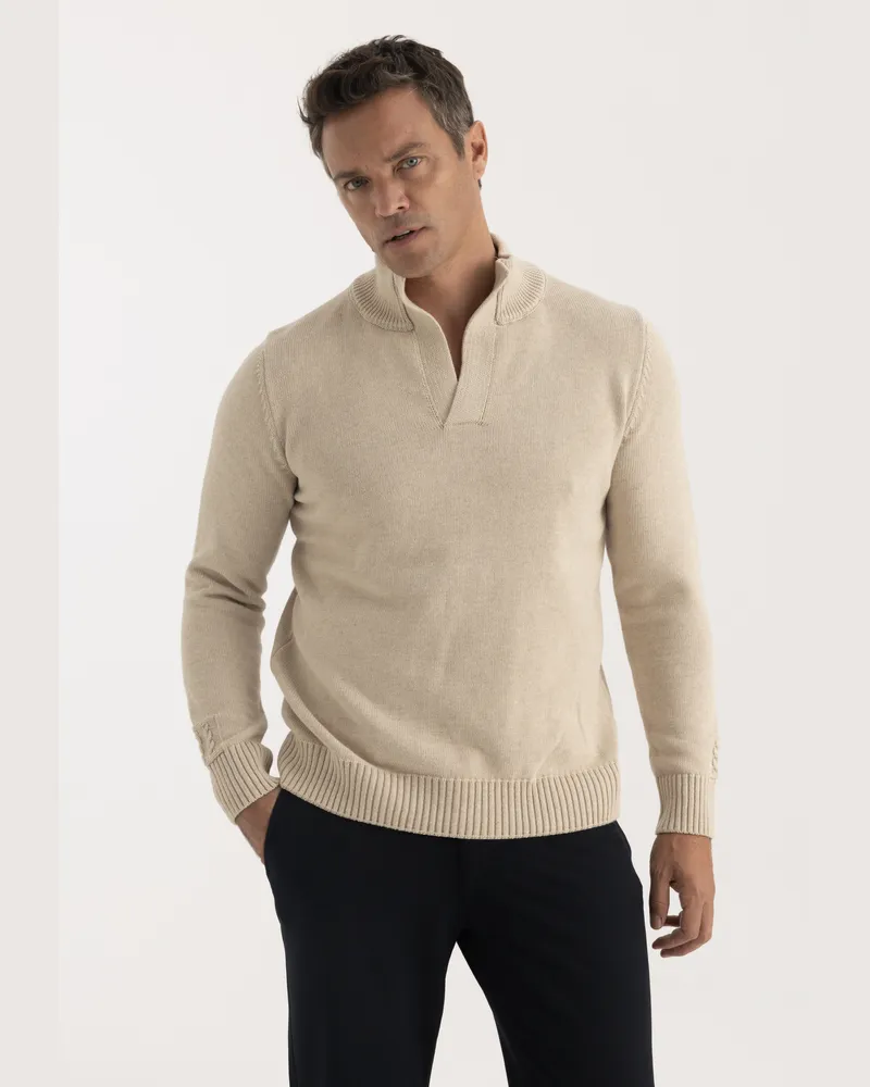 Felix Hardy Pullover Pullover Mit Hohem Kragen Beige