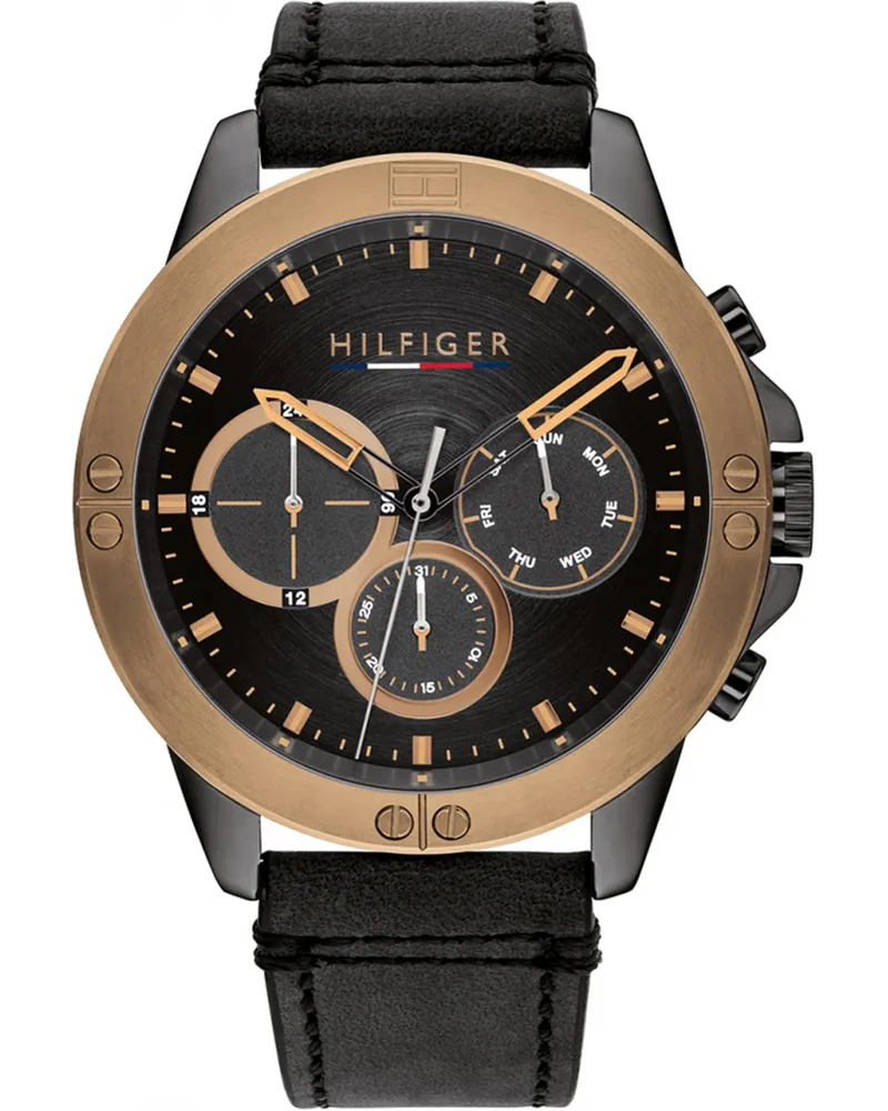 Tommy Hilfiger Harley Schwarz Herren Armbanduhr 1791893 Schwarz