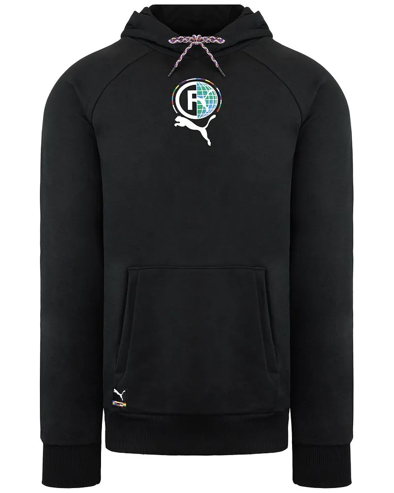 Puma International Graphic Mens Black Hoodie Schwarz