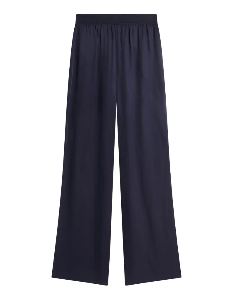 Ted Baker Vinca Cupro Weite Hose In Marineblau Anthrazit