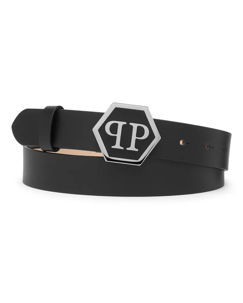Philipp Plein Gürtel Hexagon Schwarz
