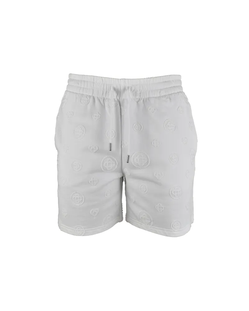 Casablanca Paris Shorts mit Monogramm Weiß Weiß