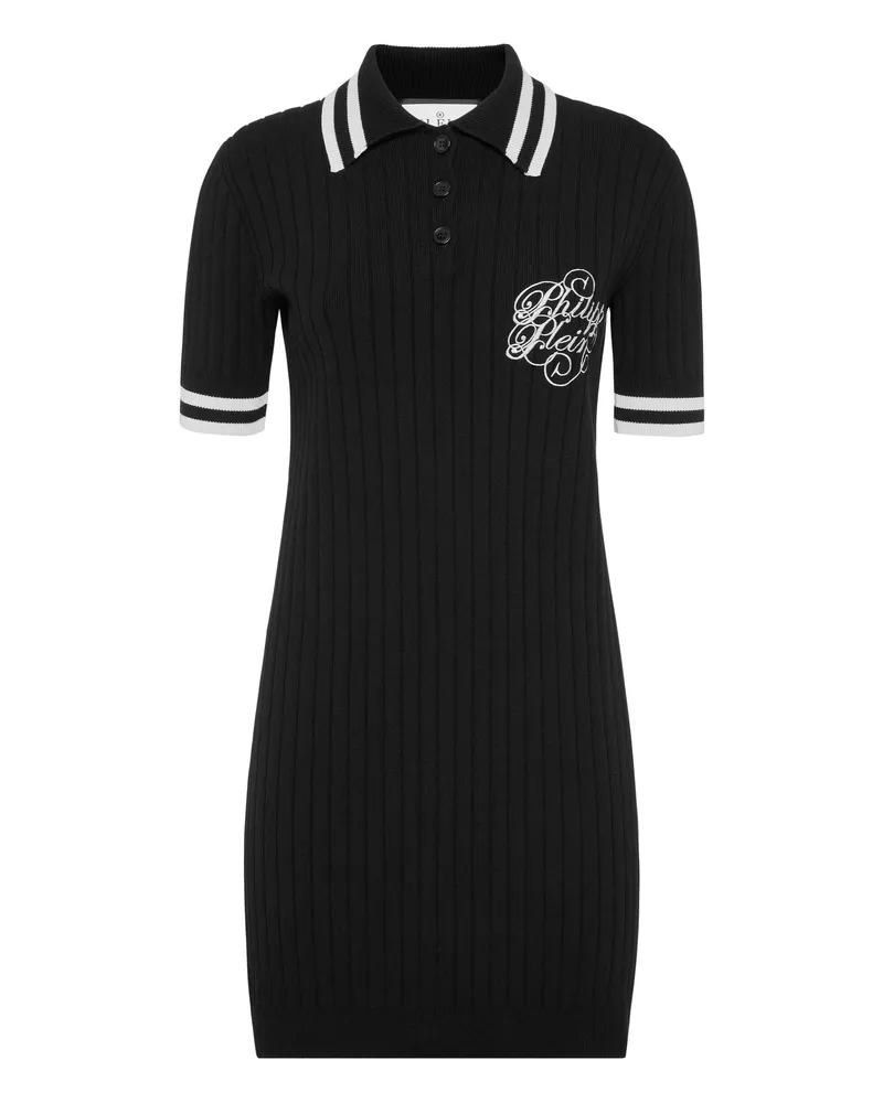 Philipp Plein Strick-Tageskleid - Schwarz Schwarz
