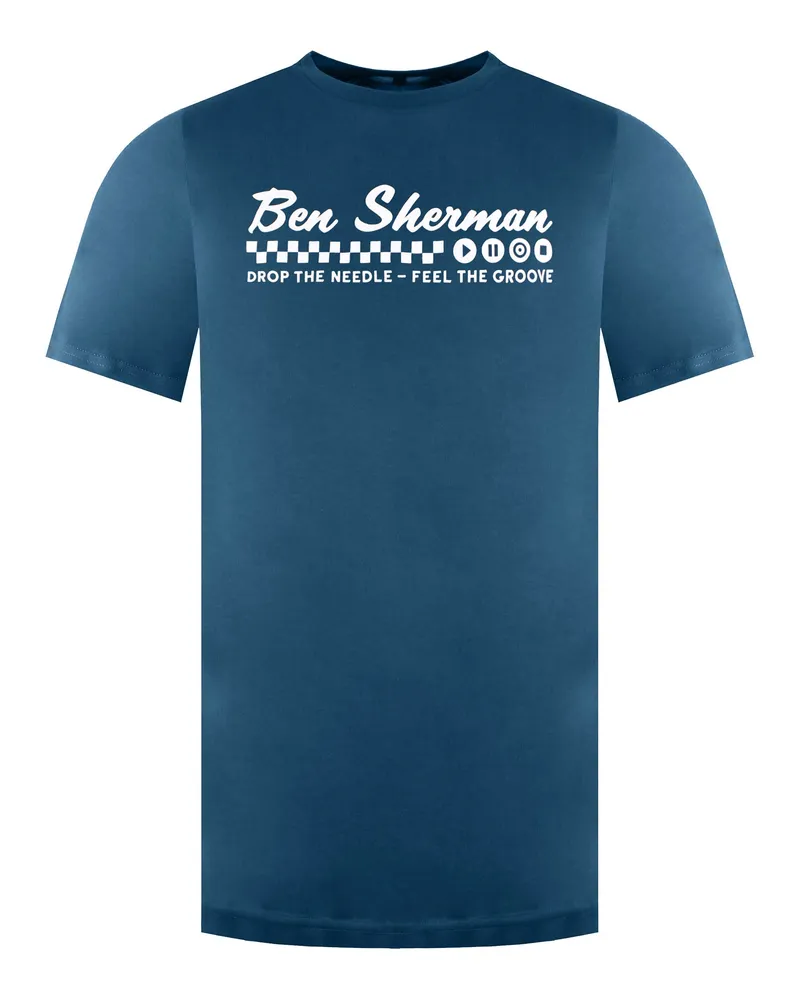 Ben Sherman Feel The Groove Herren T-Shirt in Teal Petrol