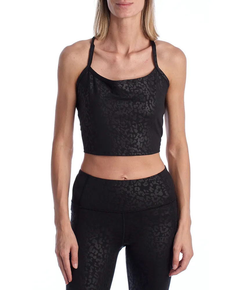 GAP GapFit 804208 Sport-BH für Damen, stützendes Design - Schwarz Schwarz