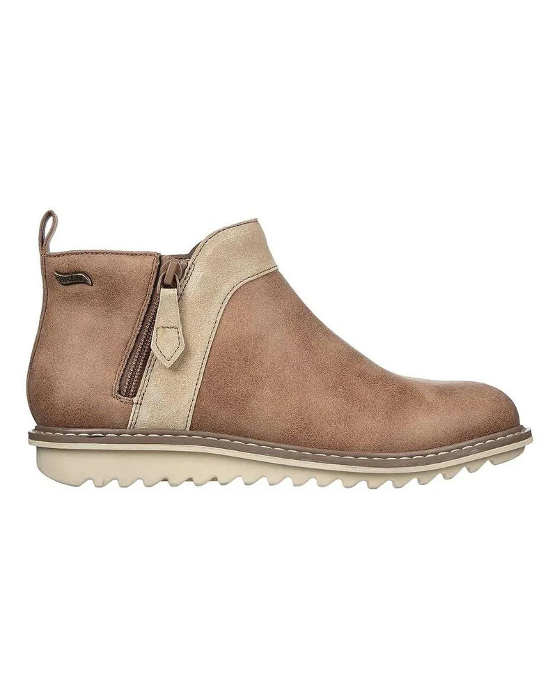 Skechers Stiefeletten für Damen, Wildleder, Passt über dem Spann (Graubeige Weiß