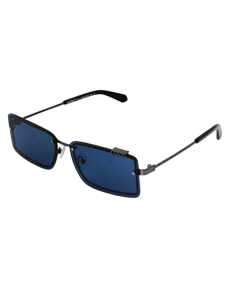 OFF-WHITE Off White - "Tampa" Rechteckig-Sonnenbrille für Herren/Damen Unisex (Blau Blau