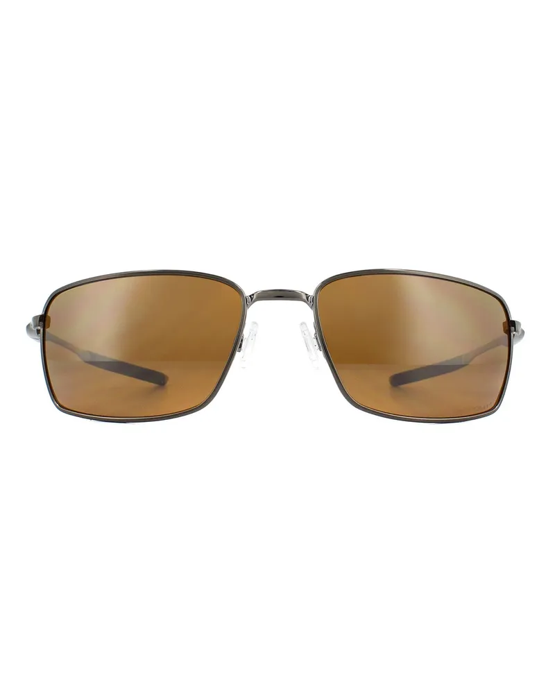 Oakley Lunettes De Soleil Fil Carré OO4075-14 Tungstène Prizm Tungston Polarisé Braun