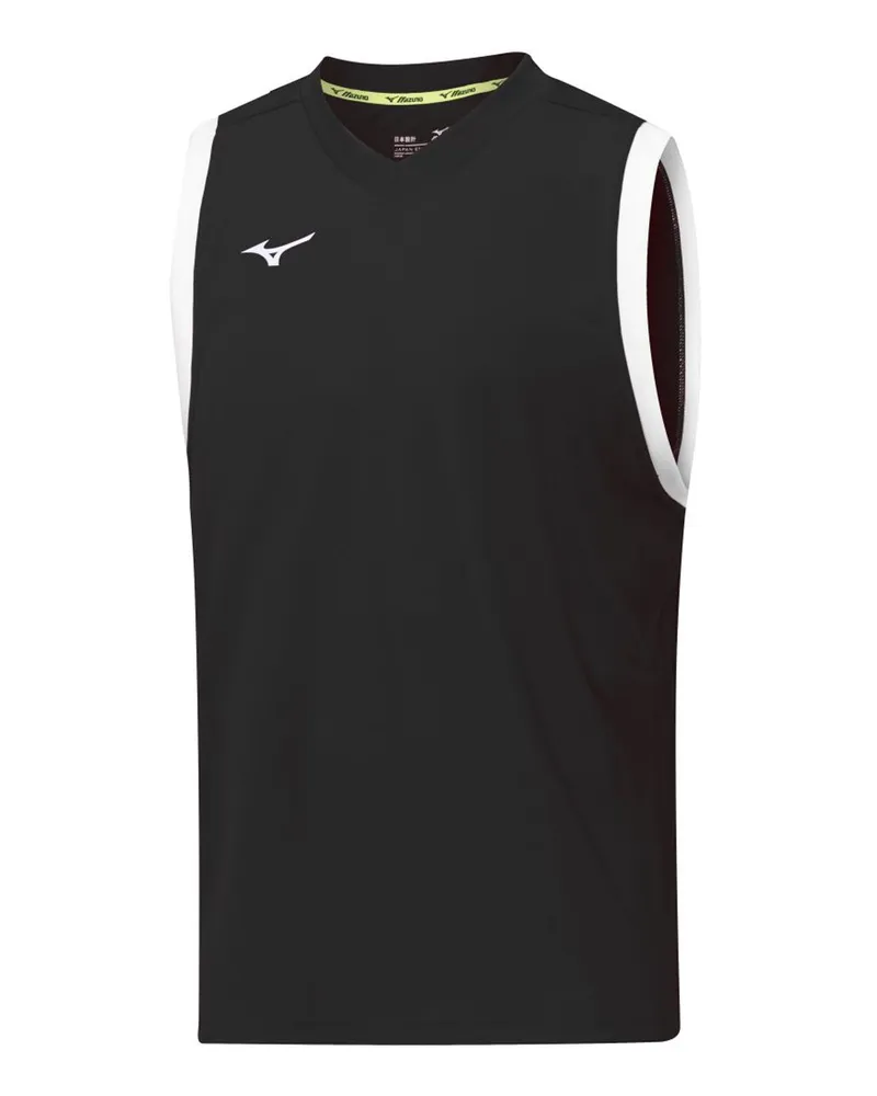 Mizuno authentische Basketball -Männerschwarze Weste Schwarz