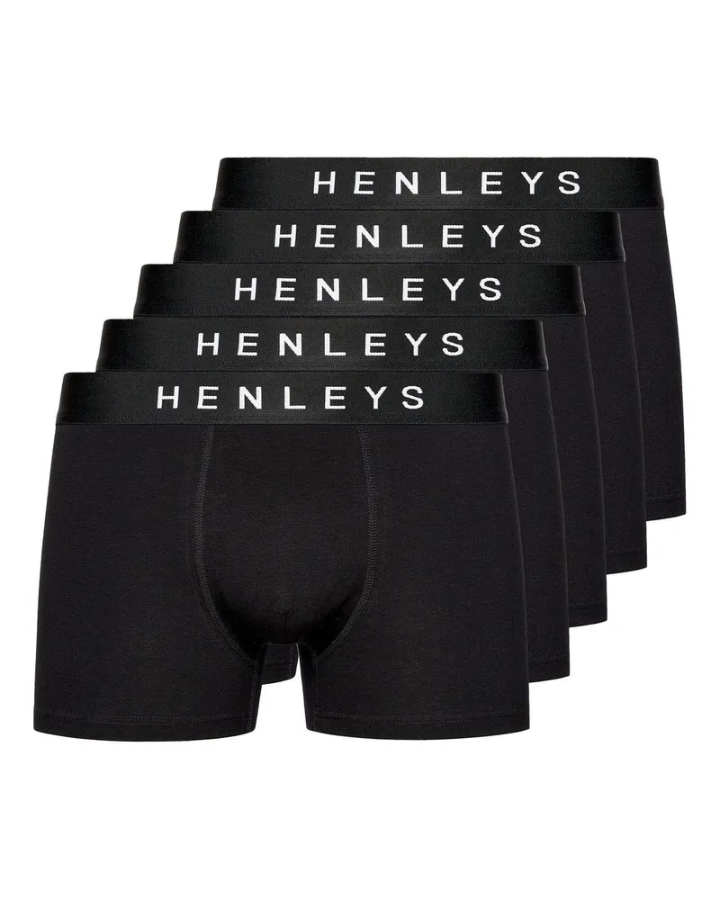 Henleys Coalink" Boxershorts für Herren(5er-Pack) (Schwarz Schwarz