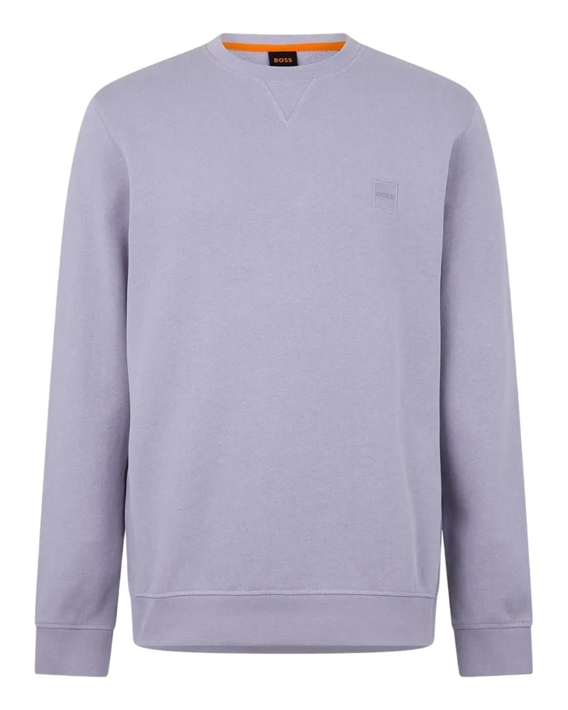 HUGO BOSS Westart" Sweatshirt für Herren, Rundhalsausschnitt, Premium-Baumwolle (Violett Lila