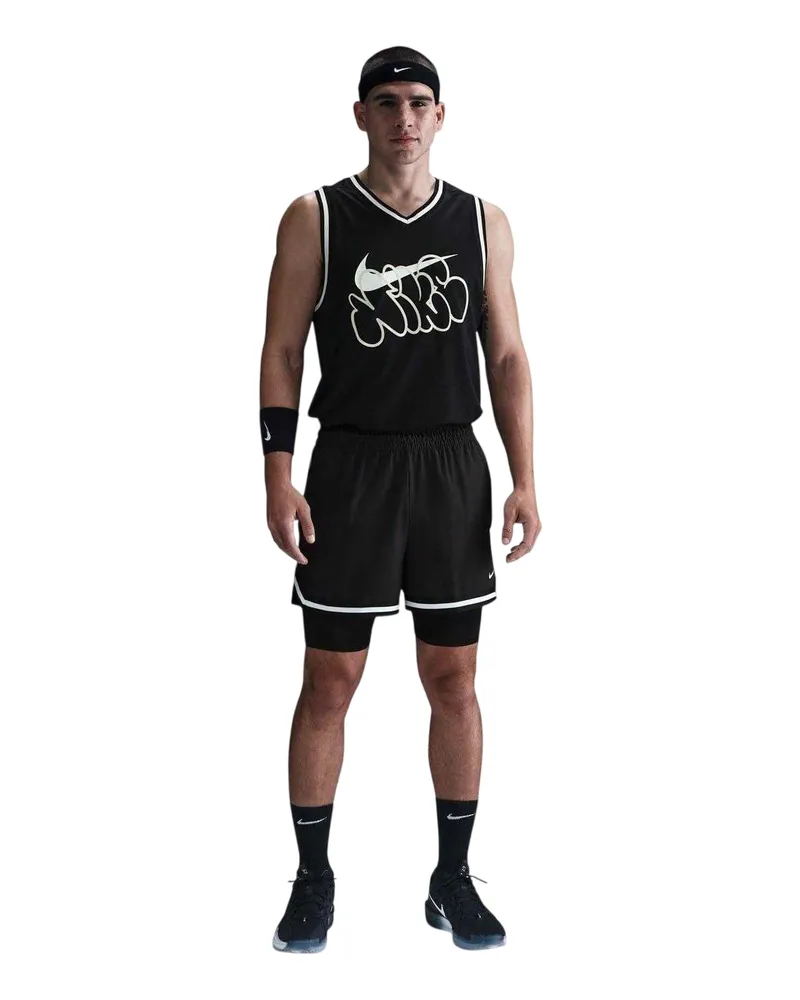 Nike Basketball-Shorts für Herren (Schwarz/Weiß Schwarz