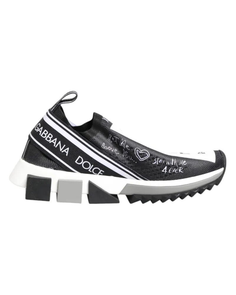 Dolce & Gabbana Sorrento Low-Top-Sneakers, schwarz/weiß - Schwarz Schwarz