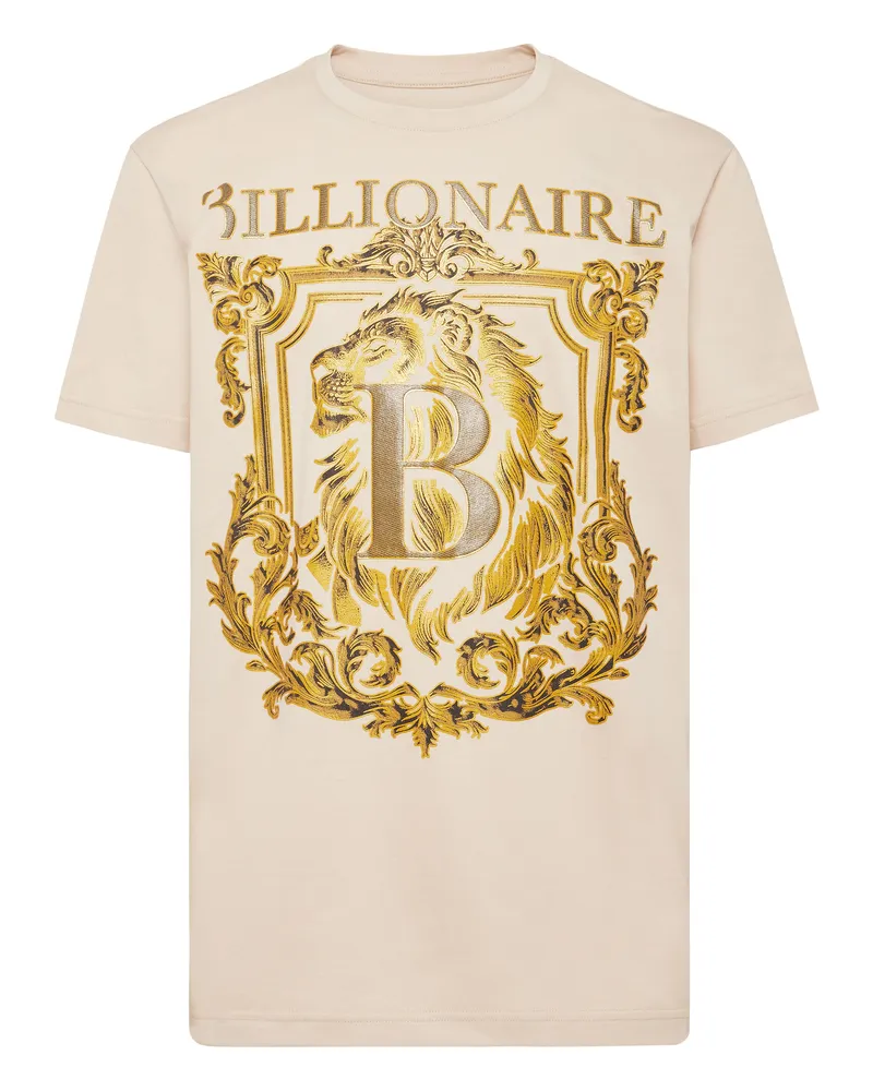 Billionaire T-Shirt Rundhalsausschnitt Ss Lion Beige