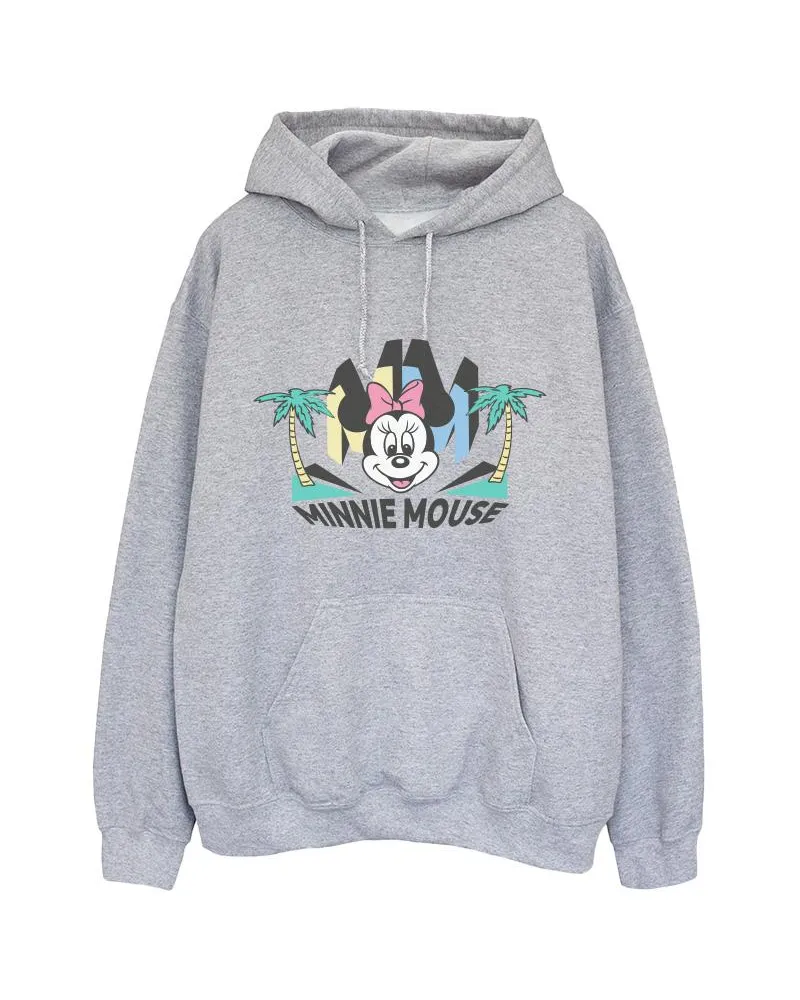 Disney Minnie MM Palm" Kapuzenpullover für Damen (Grau Hellgrau