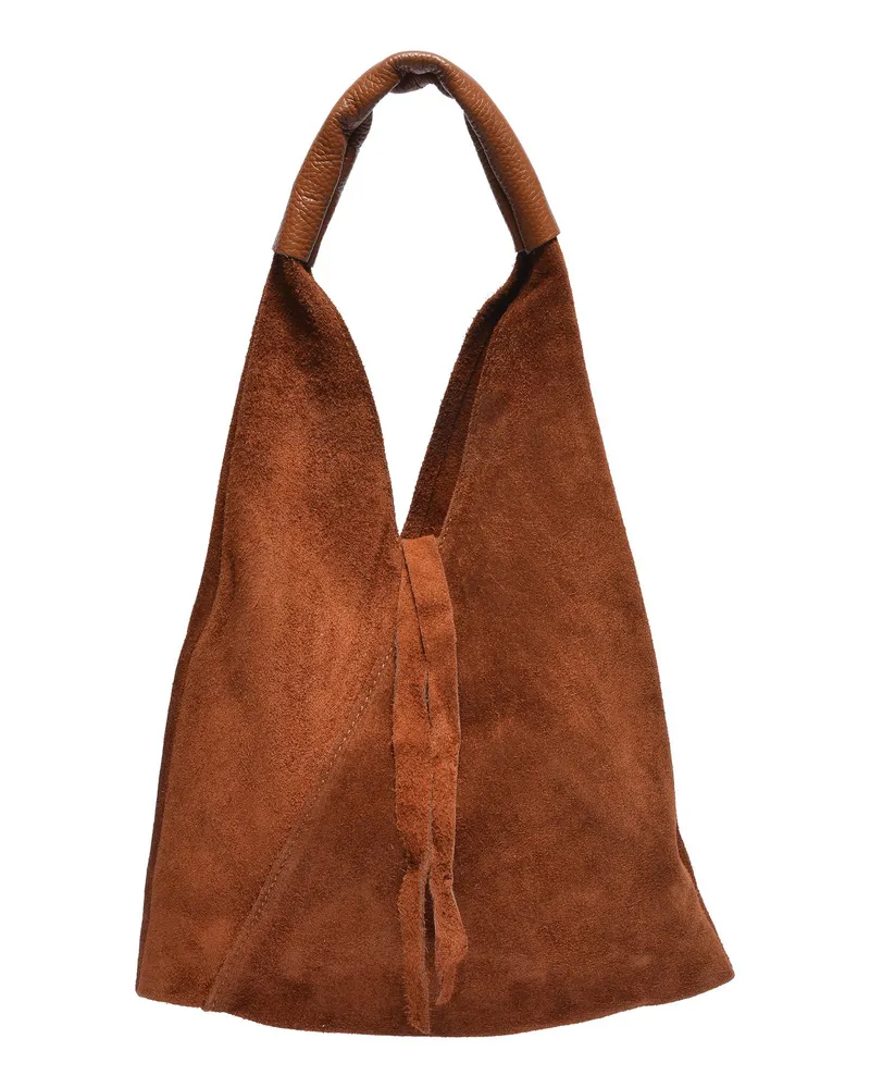 Anna Luchini Kastanienbraun Rindsledertasche Dunkelbraun