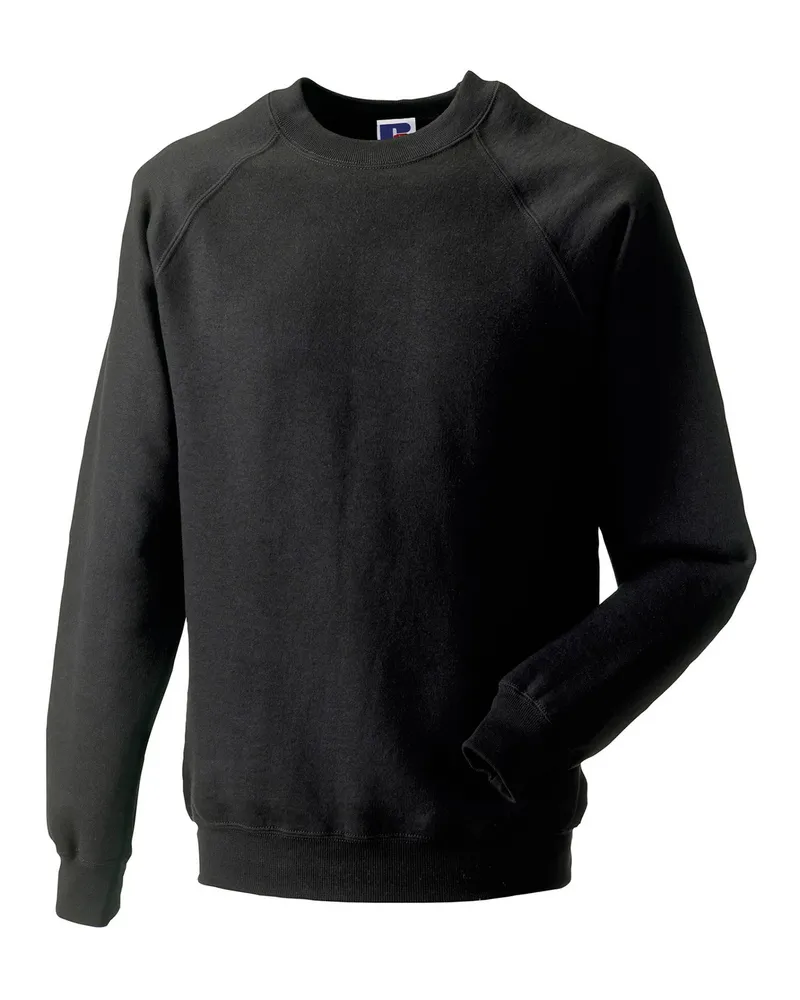 Russell Athletic Russell - "Spotshield" Sweatshirt für Herren Raglanärmel (Schwarz Schwarz