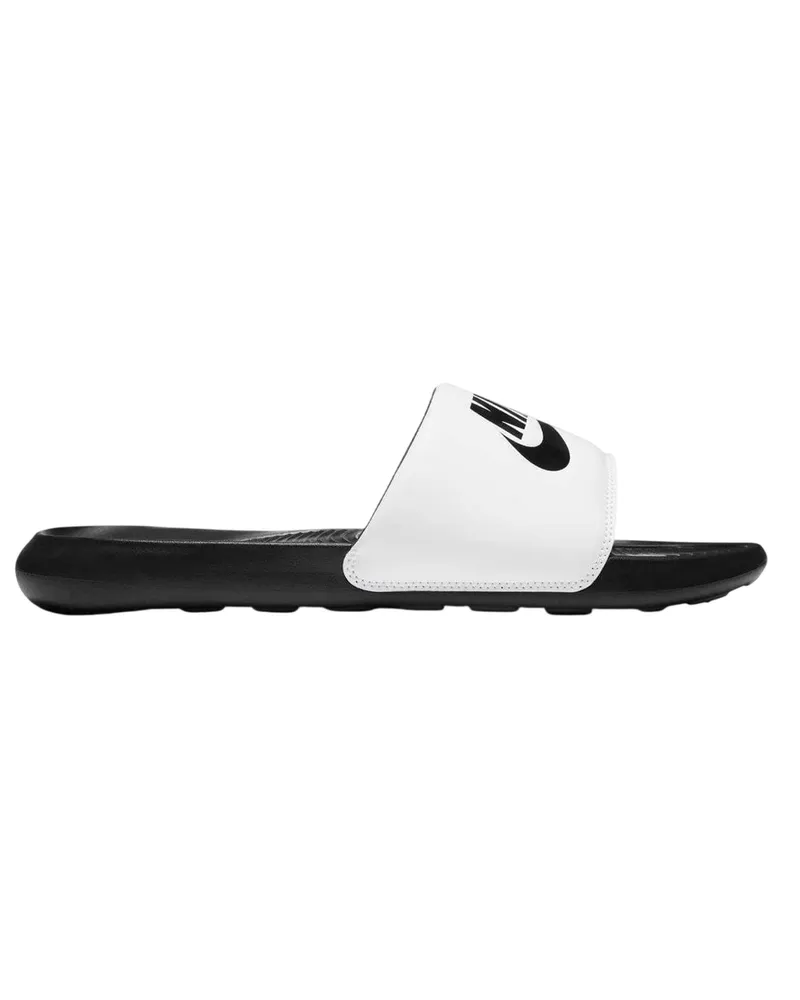Nike Victori One Shower" Pantoffeln für Herren (Weiß/Schwarz Weiß