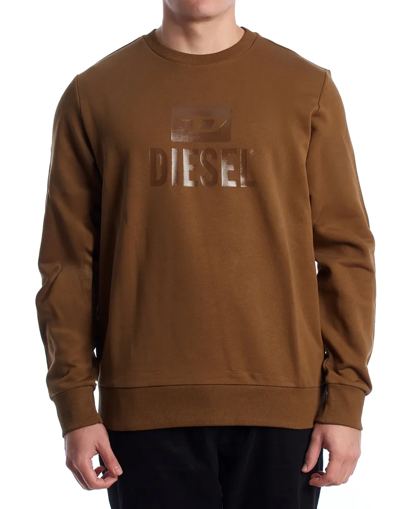 Diesel Herren Baumwoll Rundhals Sweatshirt A09755_RIAJH Braun