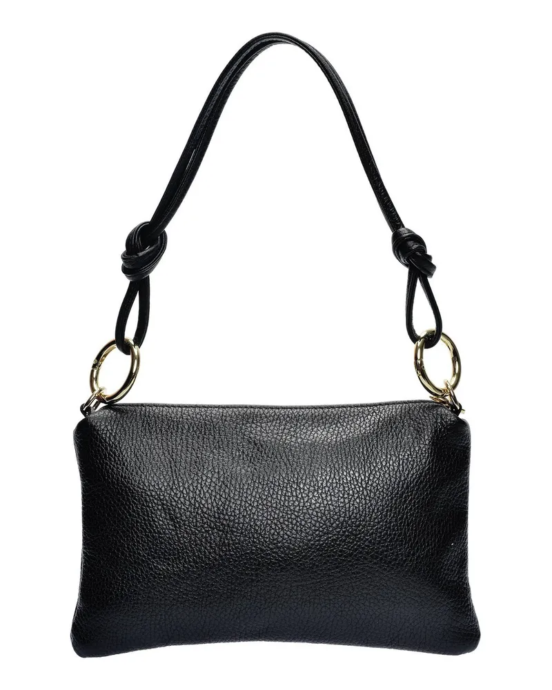 Anna Luchini Schwarz Rindsledertasche Schwarz