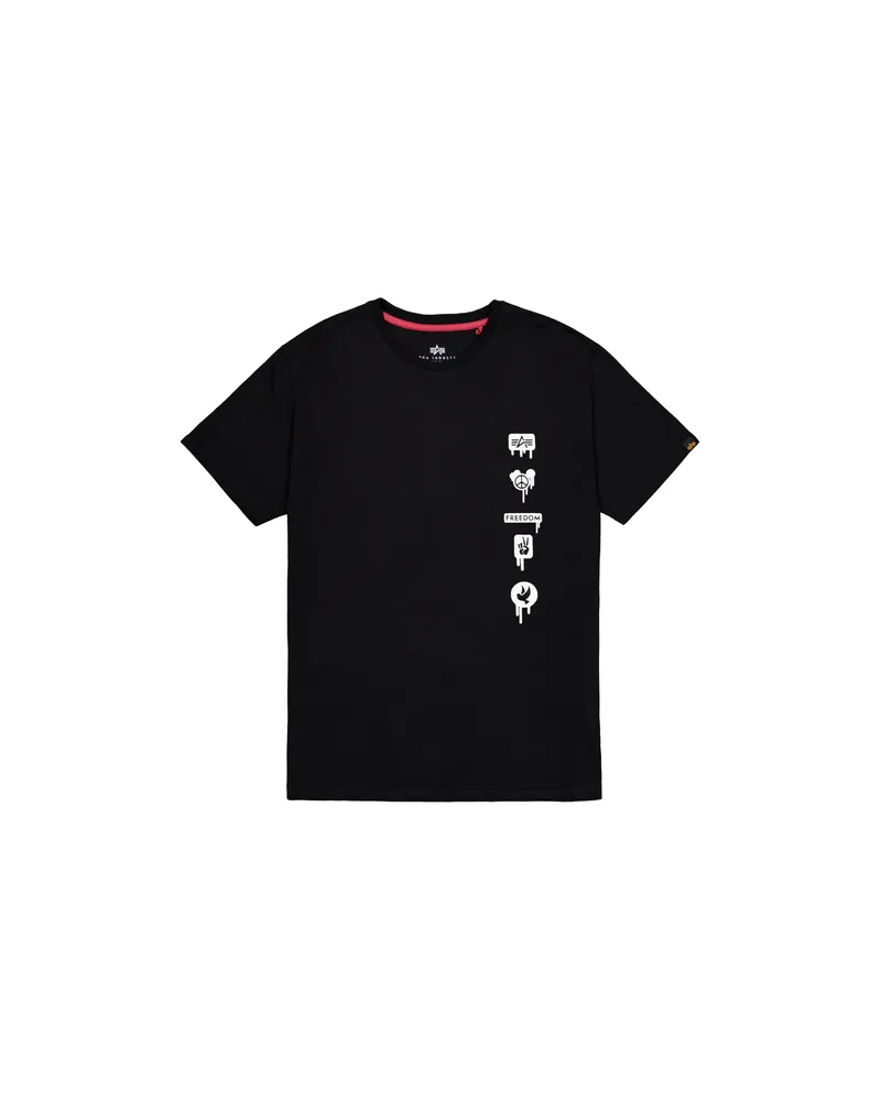 Alpha Industries Freedom T-Shirt Schwarz