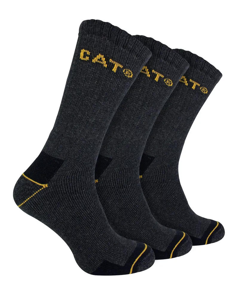 Caterpillar Footwear Herren 3er-Pack Echt Baumwolle Arbeitssocken Grau