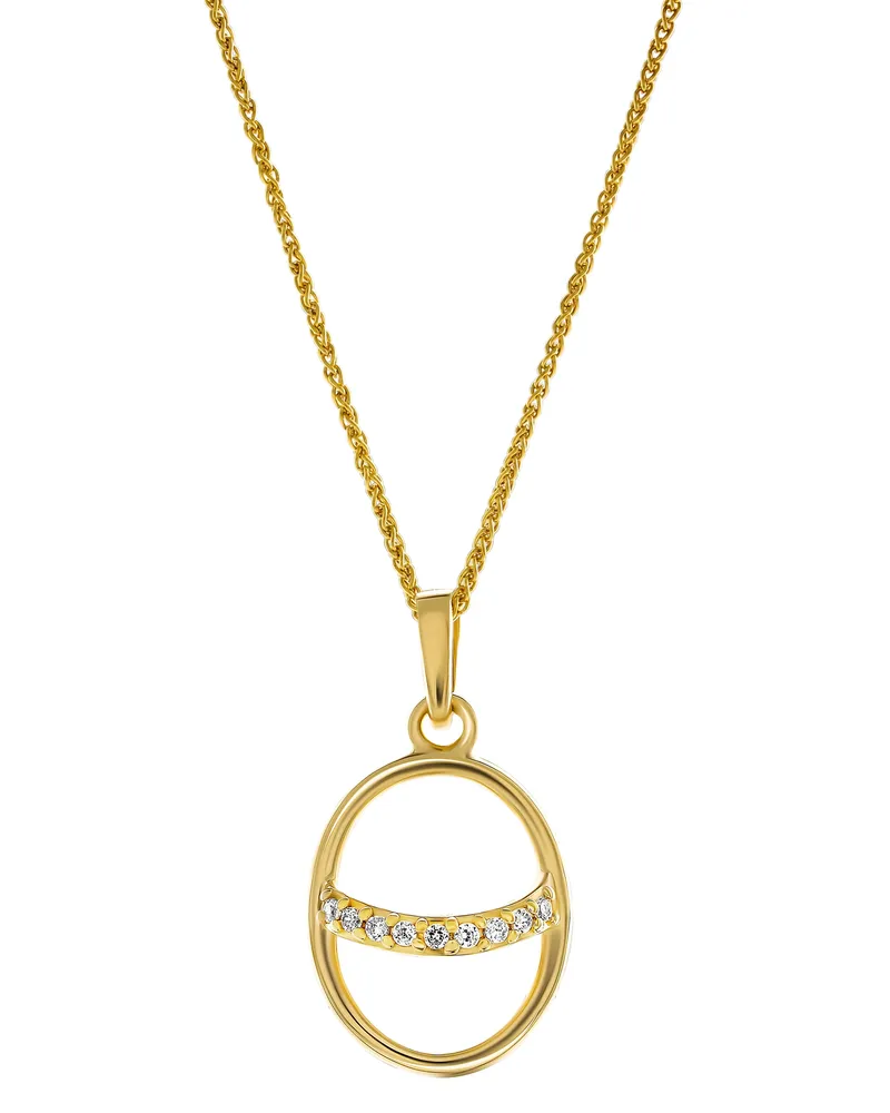 Orphelia Amaliada' Damen-Anhänger aus 925er Sterlingsilber mit Kette – Gold ZH-7572 Gold