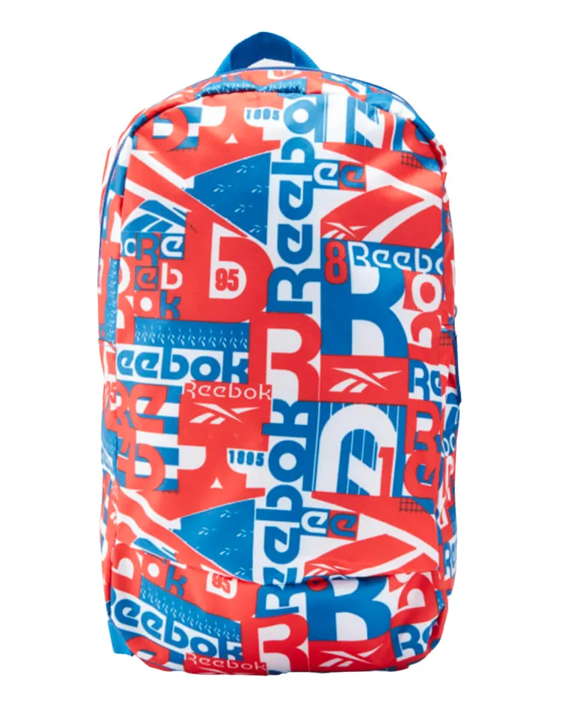 Reebok Kinder Rucksack, Grafikdruck (Orange/Blau Orange