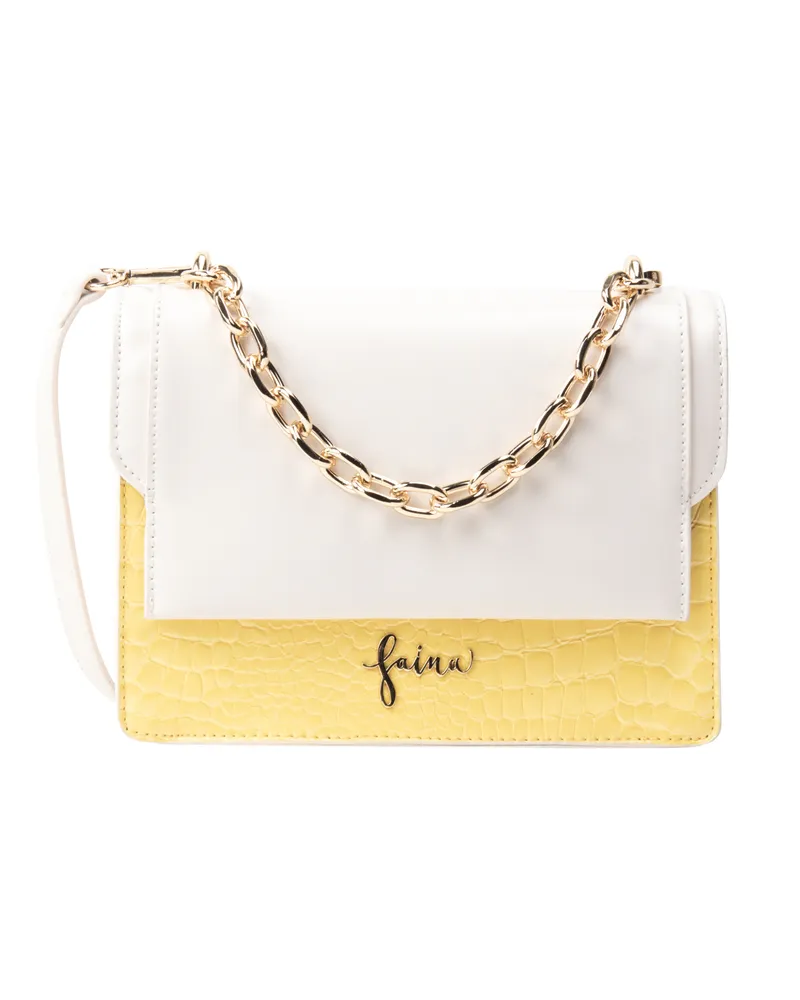 FAINA Henkeltasche Damen gelb Gelb