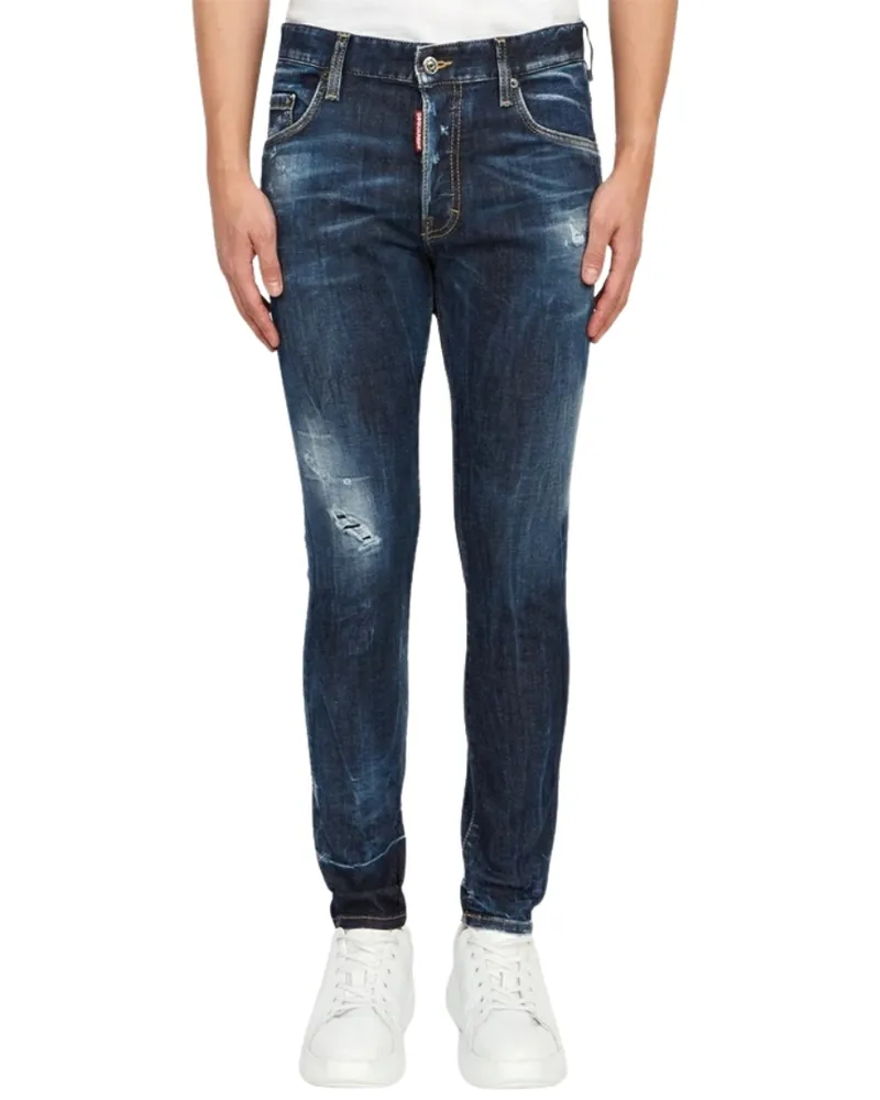 Dsquared2 Super Twinky Jean Schlichte blaue Jeans Blau