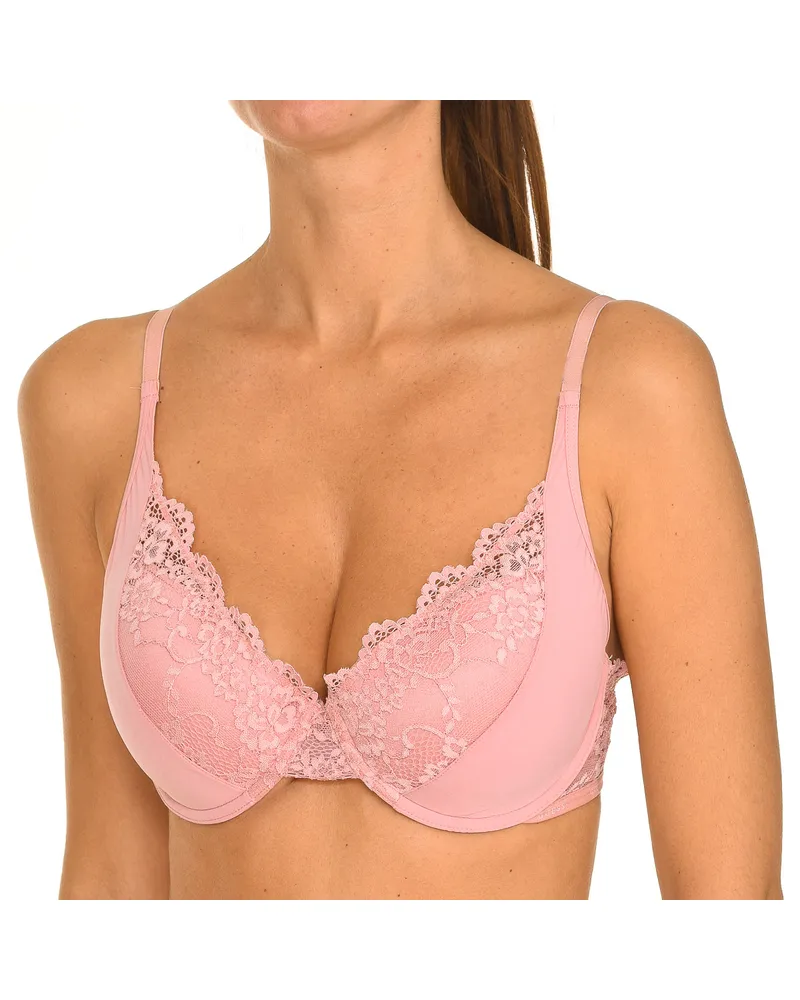 Guess Bügel-BH für Damen mit elastischer Spitze an den Seiten O0BC01PZ01C Rosa