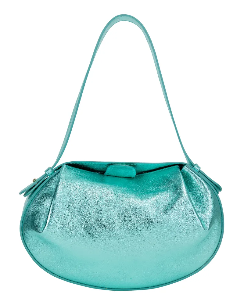 FAINA Handtasche mit Laminat-Effekt, Malachit-Optik - Türkis Türkis