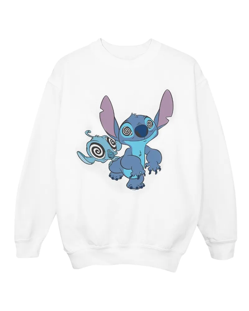 Disney Lilo And Stitch Hypnotized" Sweatshirt für Mädchen (Weiß Weiß