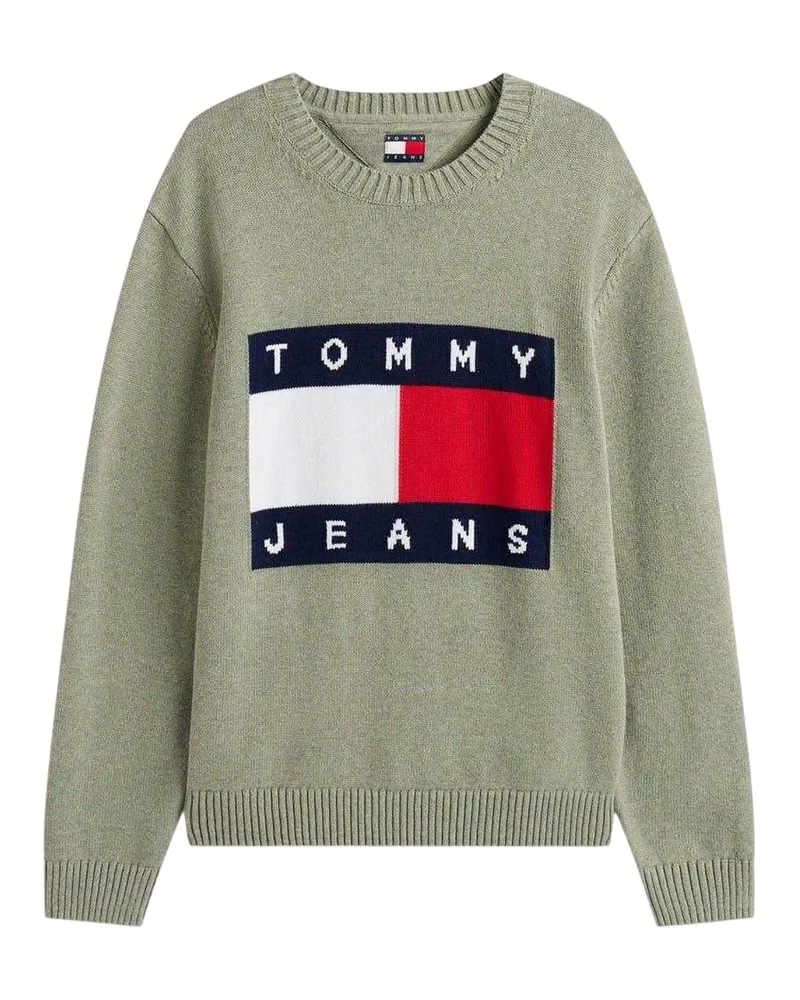 Tommy Hilfiger Pullover für Herren, Rundhalsausschnitt (Salbeigrün Grün