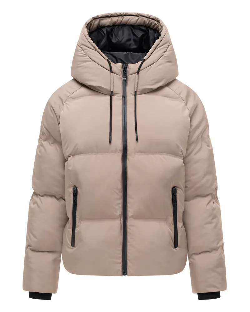 NAVAHOO Damen Winterjacke Petit-Puffy im Oversize-Look Beige