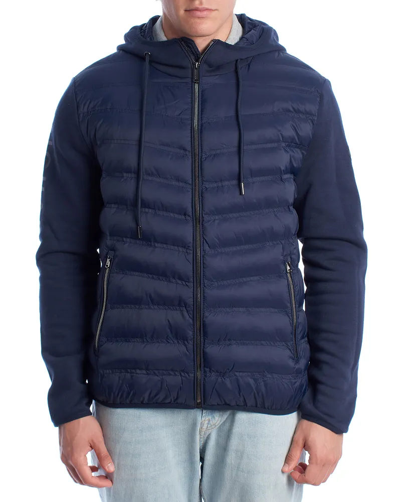 Michael Kors Galway Männer gepolsterte Winterjacke MC61714 Blau