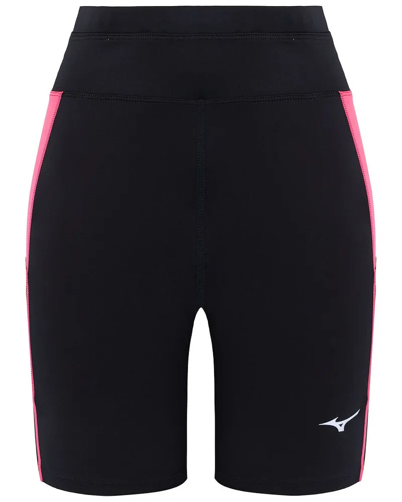 Mizuno Stretch Taille Black/Red Graphic Logo Mens Mid Strumpfhose J2GB621397 Schwarz
