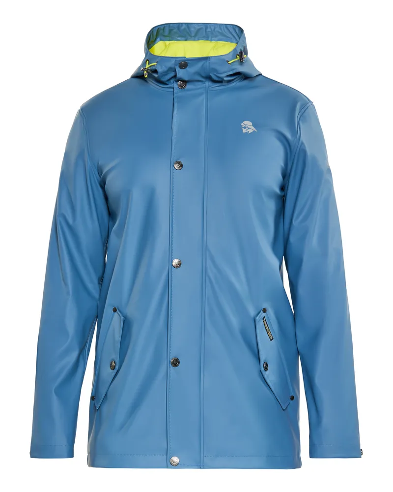 Schmuddelwedda Regenjacke Herren Stahlblau Blau