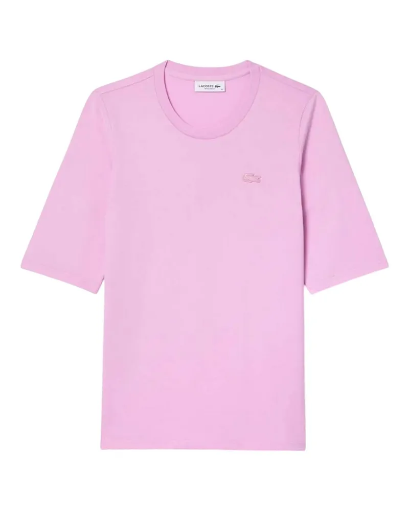 Lacoste T-Shirt Weich für Damen 3/4 Ärmel (Pink Rosa